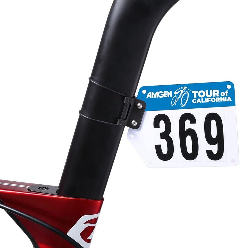 Cestbon Bike Race Numbers Plate Tour of California Bike Numbers Mount for Seat Post Cycling Racing Number Holder - Image 2